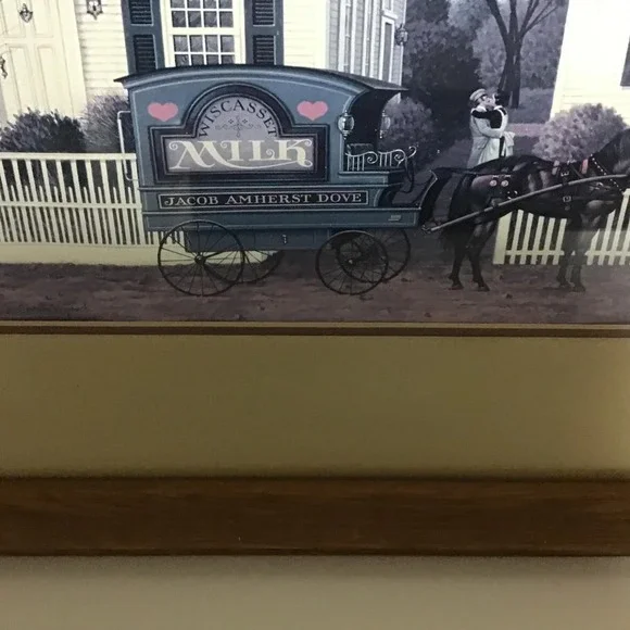 Charles Wysocki Framed Art "My Milkman" Americana Framed 23x19 Folk Art - Picture 7 of 10